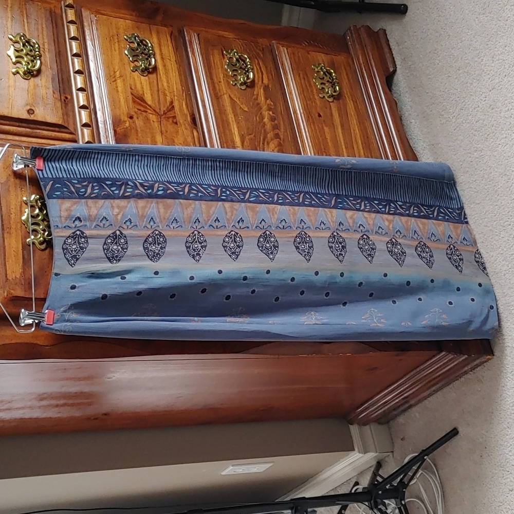 Blue Patterned Women's Skirt
